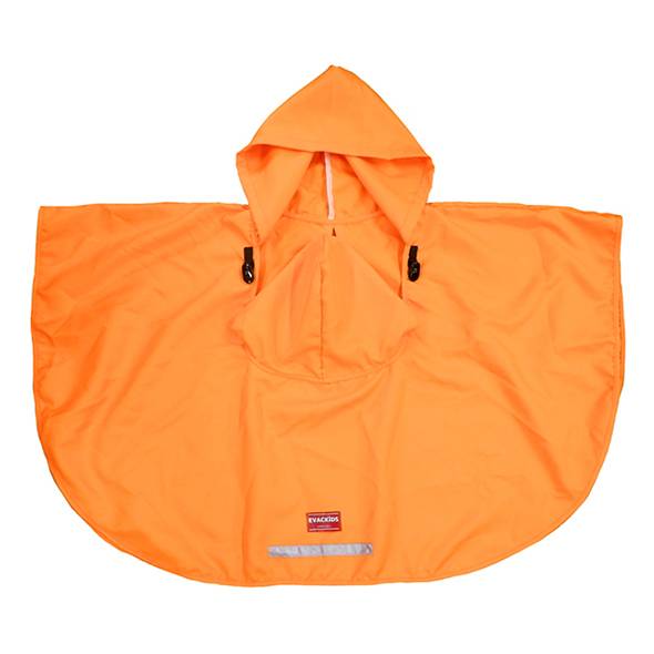 「EVACKiDS 避難用フード付きポンチョ/オレンジ」の商品画像