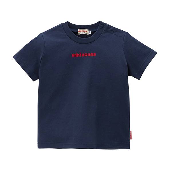 赤ちゃんファースト「ミキハウス 半袖Tシャツ/紺」の画像