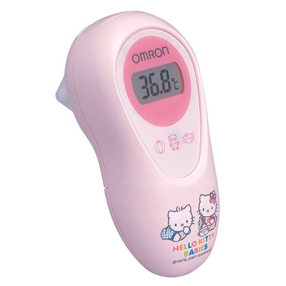 赤ちゃんファースト「オムロン　ハローキティベイビーズ 耳式体温計セット」の画像