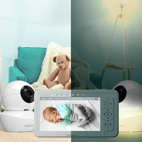 赤ちゃんファースト「ベビーセンス 見守りカメラ&ベビーモニター HDS2+2」の画像