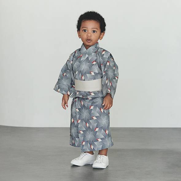 赤ちゃんファースト「マールマール 浴衣　ginkouro/100cm」の画像